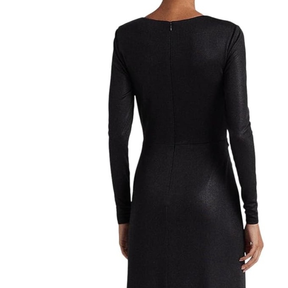 Lauren Ralph Lauren Women's Twist-Front Foil Print Jersey Gown - Picture 3 of 10